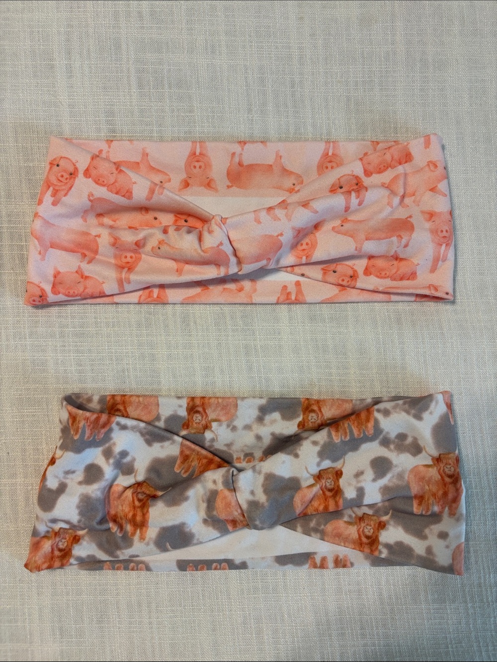 Farm themed cotton knotted headbands